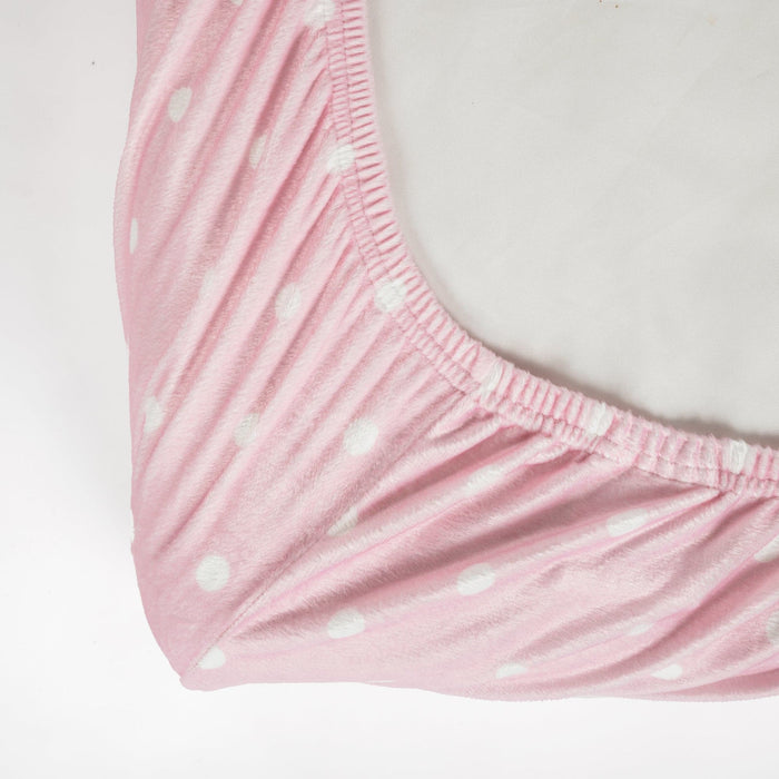 LushDecor Elephant Stripe Dots Soft & Plush Fitted Crib Sheet