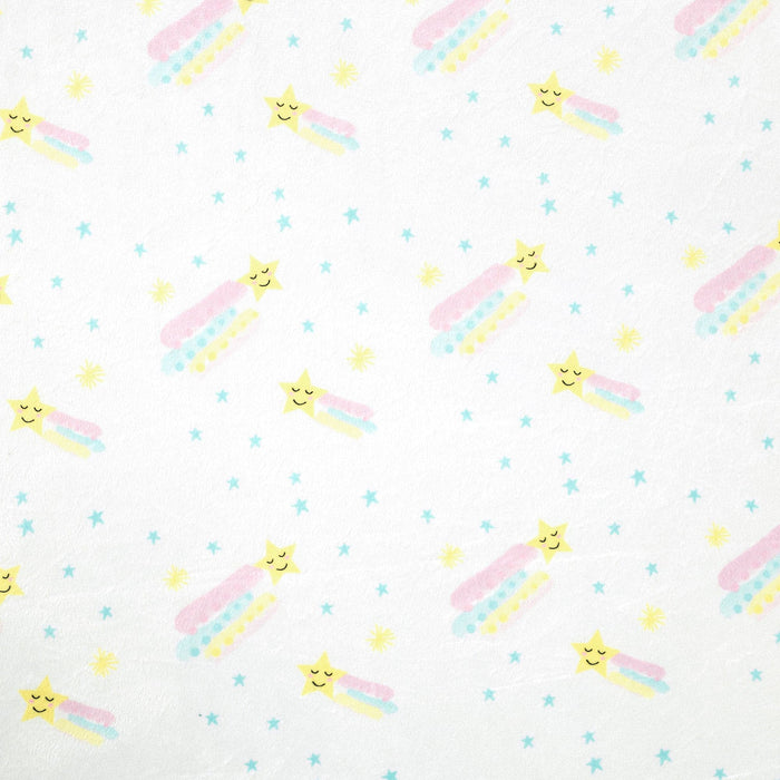 LushDecor Sunshine Rainbow Shooting Stars Soft & Plush Fitted Crib Sheet