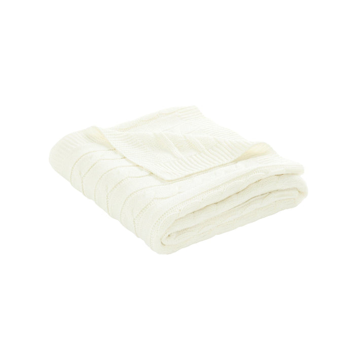 LushDecor Cable Soft Knitted Baby Blanket