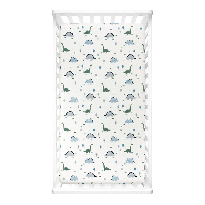 LushDecor Dinosaurs Roar Soft & Plush Fitted Crib Sheet