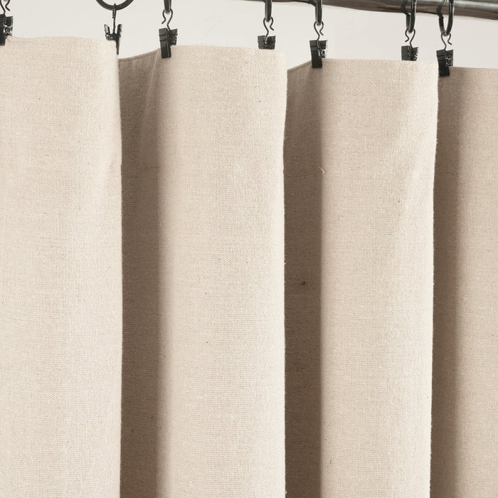 LushDecor Linen Button Lined 100% Blackout Window Curtain Panel