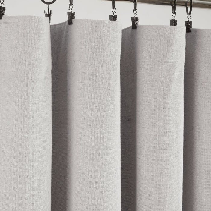 LushDecor Linen Button Lined 100% Blackout Window Curtain Panel