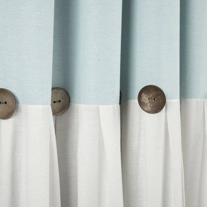 LushDecor Linen Button Lined 100% Blackout Window Curtain Panel