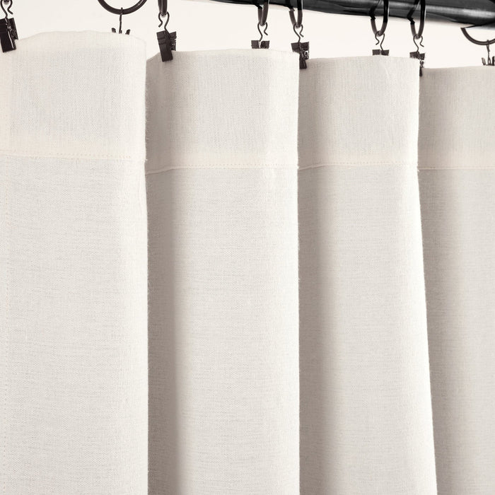 LushDecor Linen Button Lined 100% Blackout Window Curtain Panel