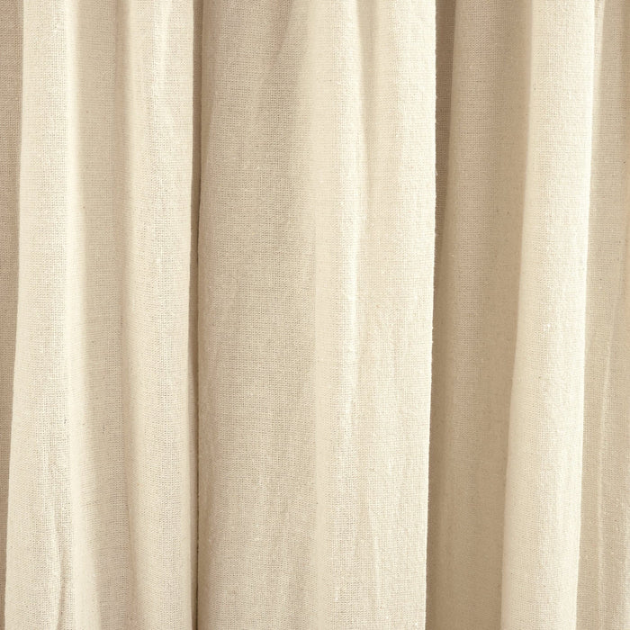 LushDecor Linen Button Lined 100% Blackout Window Curtain Panel