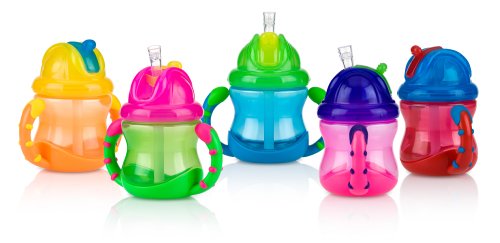 Nuby Two- Handle No-Spill Flip-It Straw 8Oz. Cup