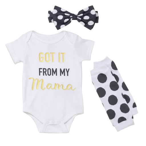 Baby Starters "Got It From My Mama" 3 Piece Bodysuit Set