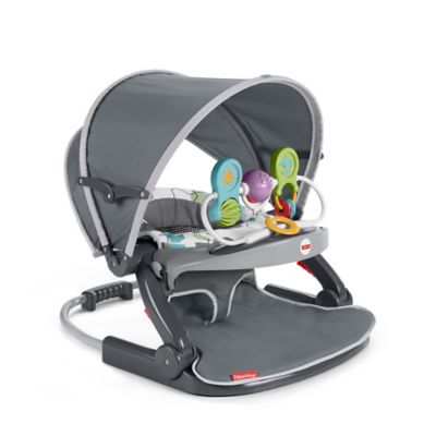 Fisher Price Sit Me Up On the Go Floor Seat in Grey