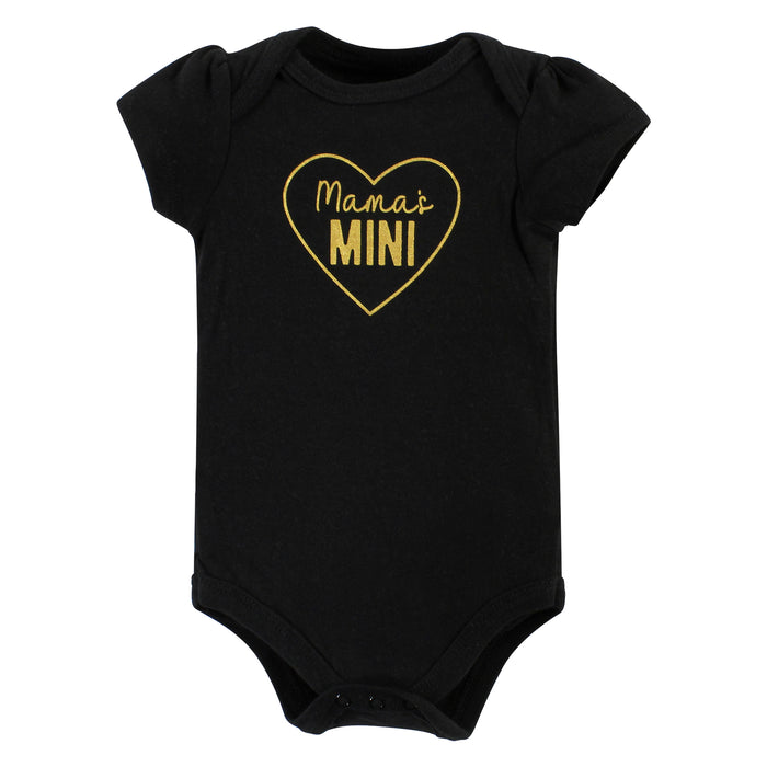 Hudson Baby Infant Girl Cotton Bodysuits, Mama Heart