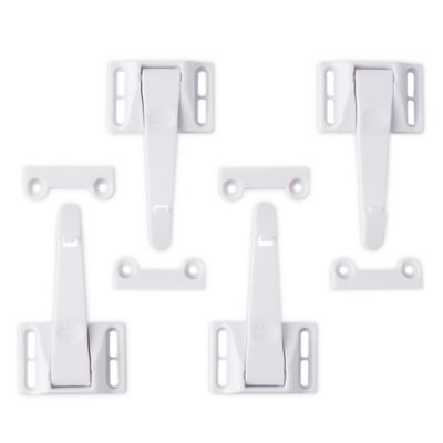 Toddleroo by North States Drawer & Cabinet Tab Latches (10-Pack, White)