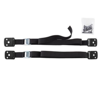Toddleroo Baby Safety Furniture and TV Straps, 2 Pack, Black