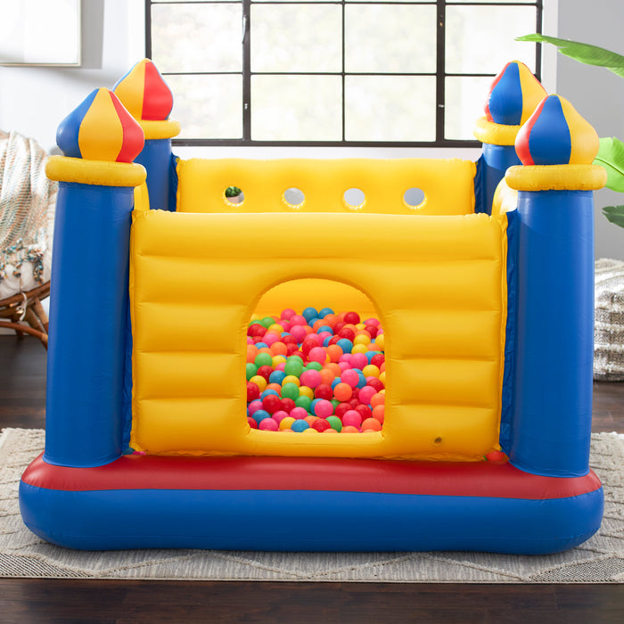 Intex Inflatable Colorful Jump-O-Lene Kids Castle Bouncer for Ages 3-6 | 48259EP