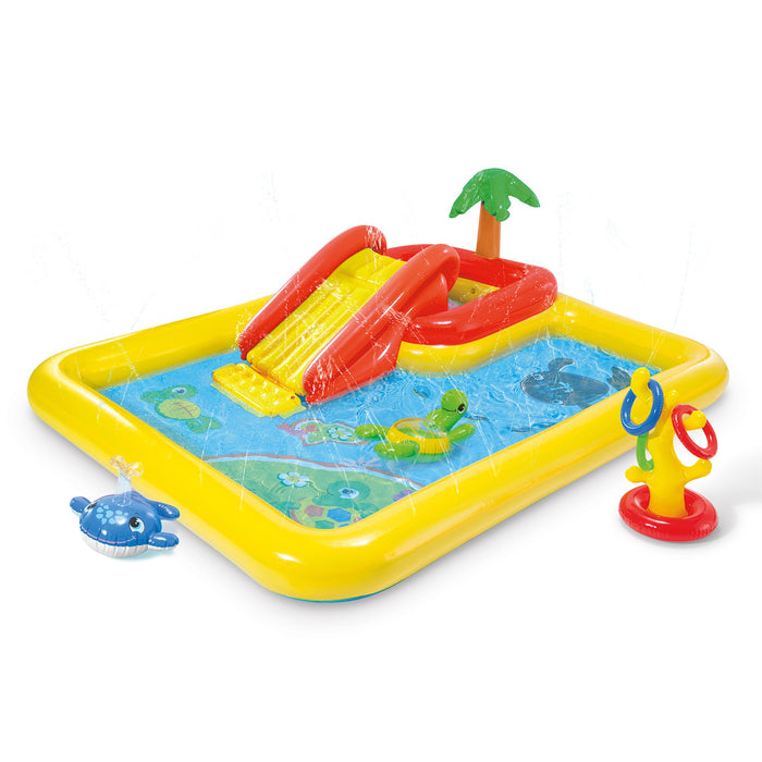 Intex 100" x 77" Inflatable Ocean Play Center Kids Backyard Kiddie Pool & Games