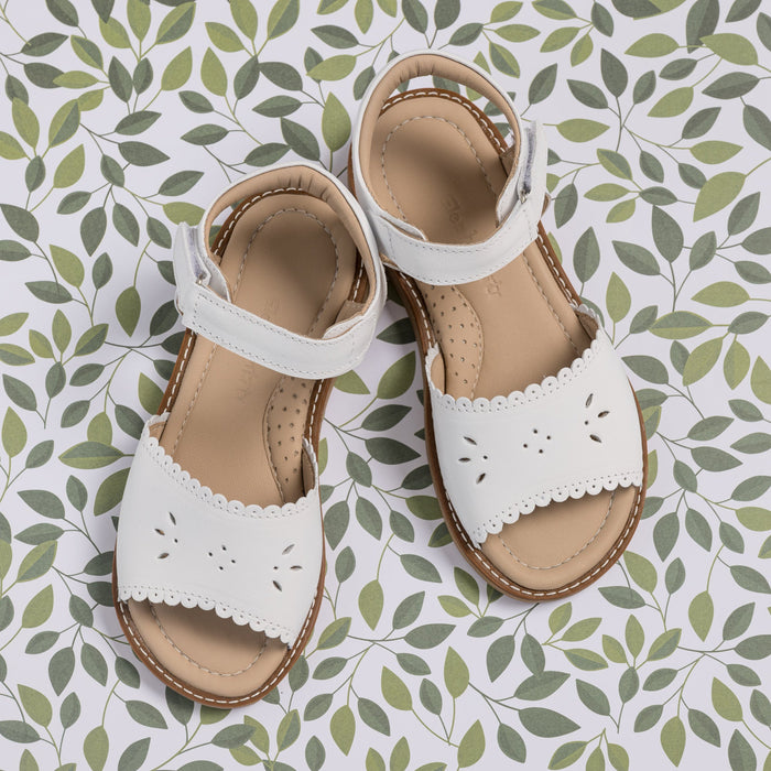 Elephantito Classic Sandal with Scallop White