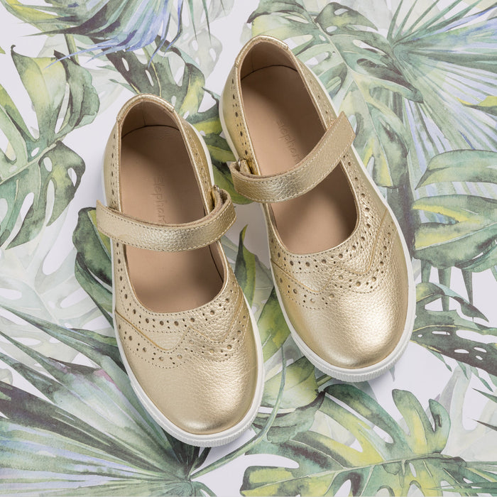 Elephantito Mary Jane Sneaker Gold