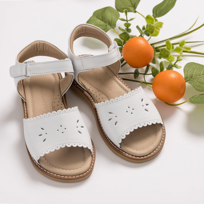 Elephantito Classic Sandal with Scallop White