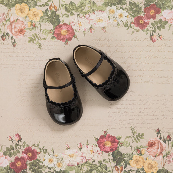 Elephantito Ava Baby Ballet Patent Black