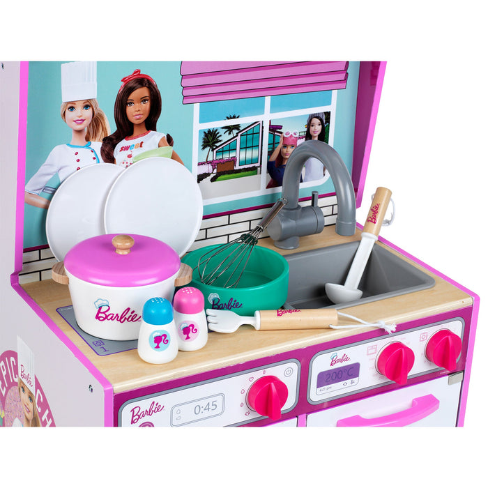 Theo Klein 2 In 1 Barbie Pretend Play Toy Kitchen and Dollhouse for Ki buybuy BABY