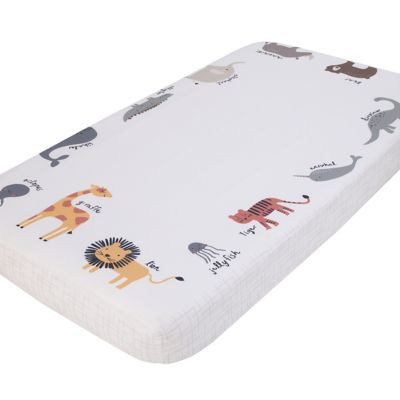 NoJo Zoo Animals Photo Op Fitted Crib Sheet