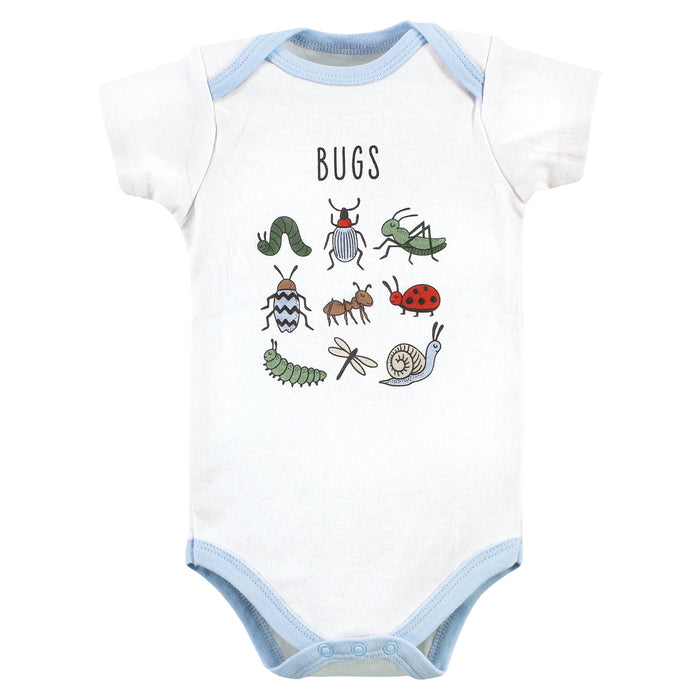 Hudson Baby 5-Pack Cotton Bodysuits, Bugs