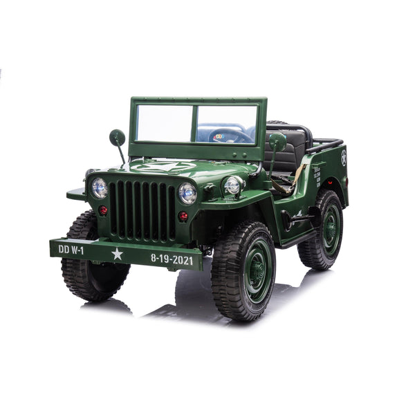 Freddo Toys 24V Military Willy Jeep 3 Seater Electric Ride on