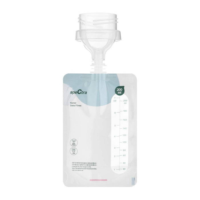 Spectra Simple Store Breast Milk Collection Storage Bags with Bottle Connector 10 count