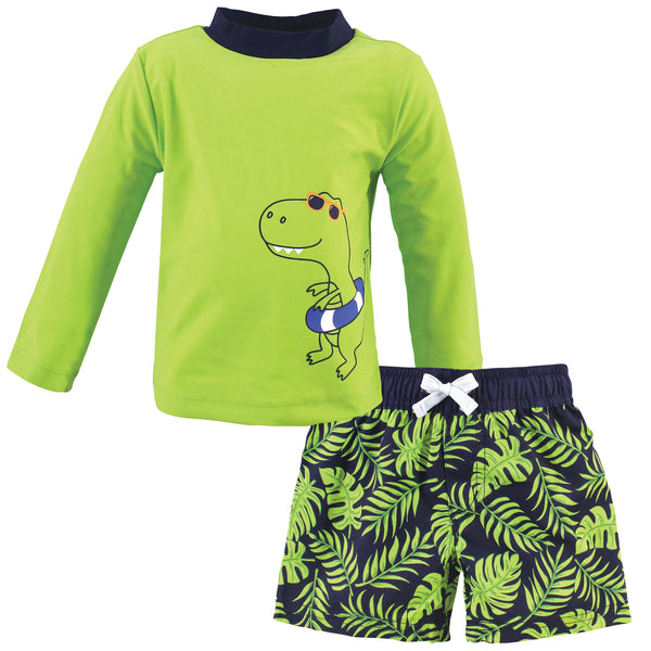 Hudson Baby Swim Rashguard Set, Swim Dinosaur