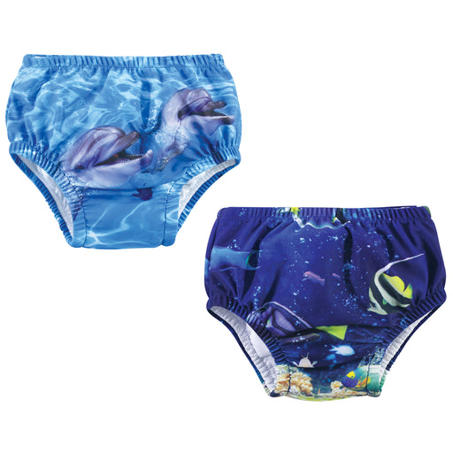 Hudson Baby Infant and Toddler Gender Neutral Swim Diapers, Coral Reef Dolphin