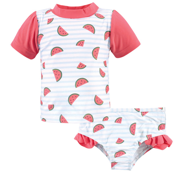 Hudson Baby Swim Rashguard Set, Watermelon