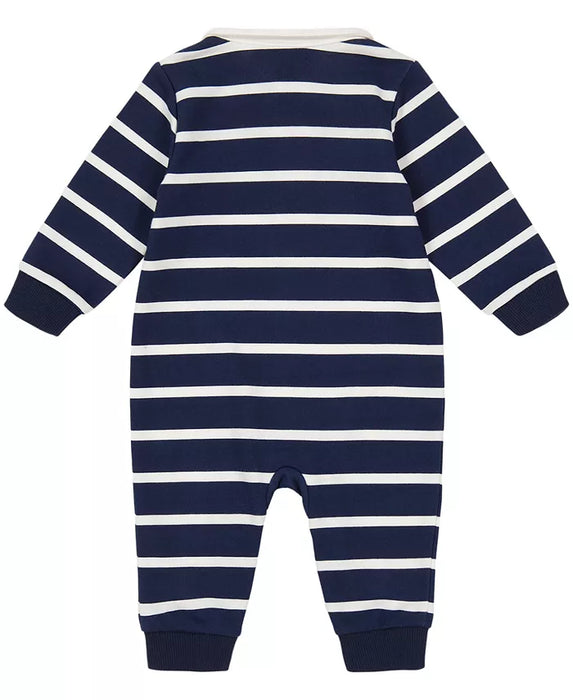 Tommy Hilfiger Baby Boy's Stripe Polo Coverall - Blue White