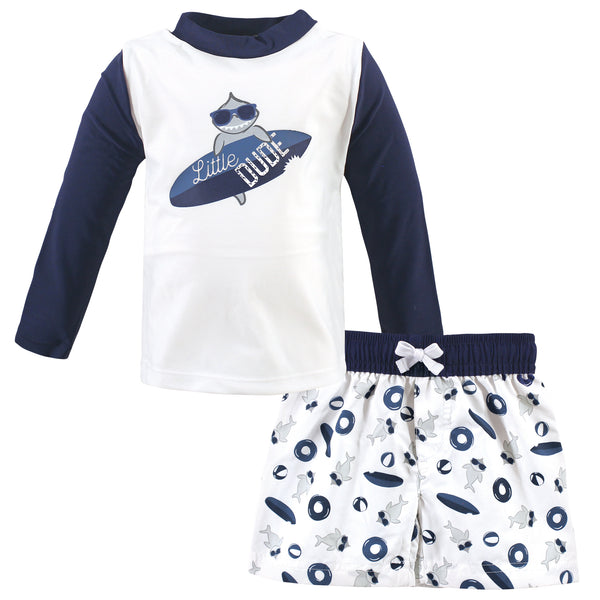 Hudson Baby Swim Rashguard Set, Little Dude