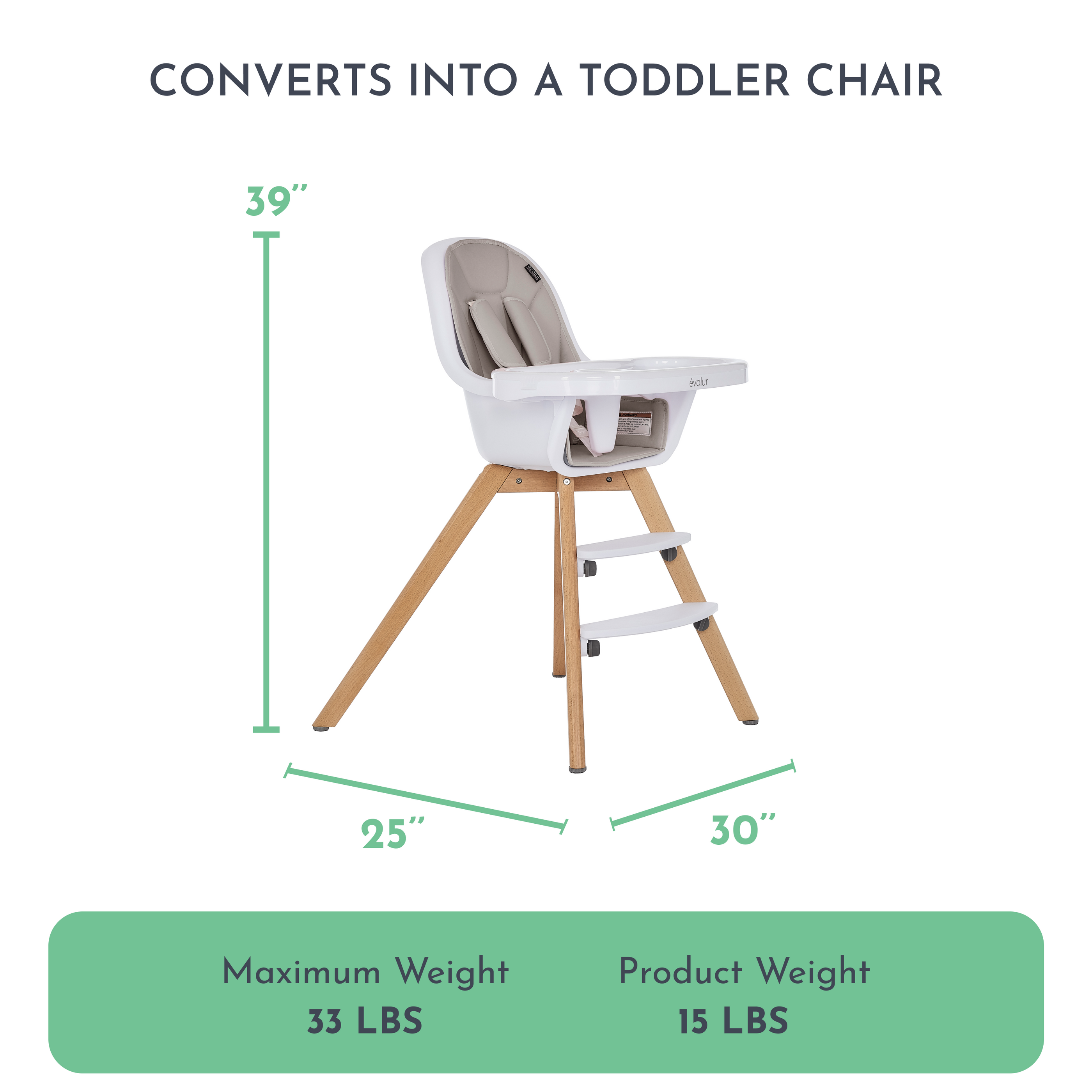 Evolur Zoodle 3-in-1 High Chair — buybuy BABY