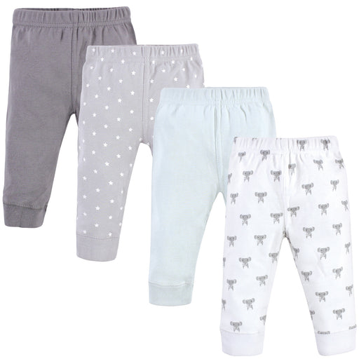 Hudson Baby Baby and Toddler Cotton Pants 4-Pack, Modern Elephant
