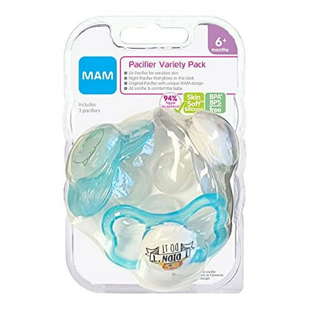 MAM Variety Pack Pacifier, 6+ Months, Unisex, 3 Pack