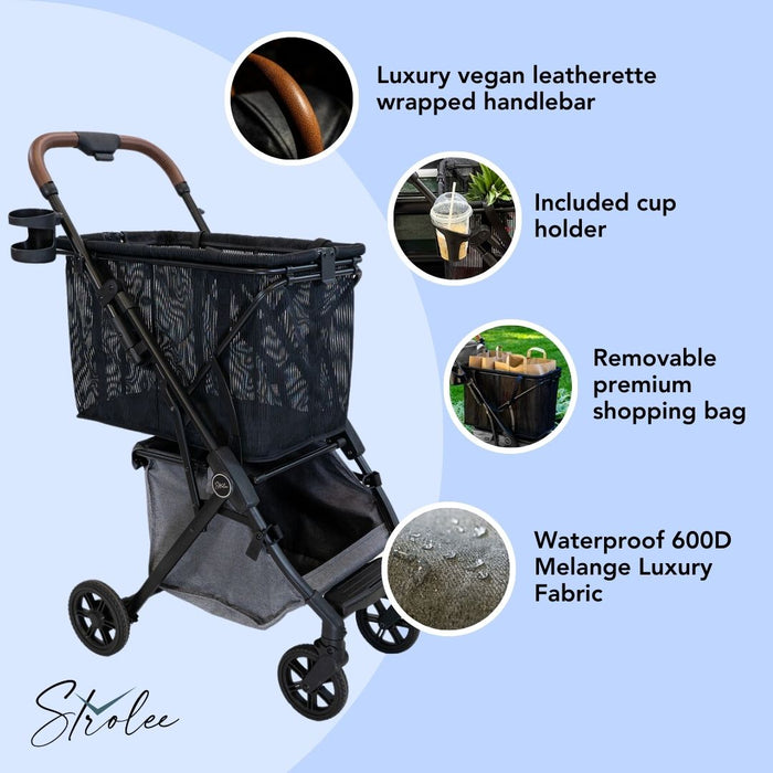 Strolee Carts Foldable Personal Shopping Cart