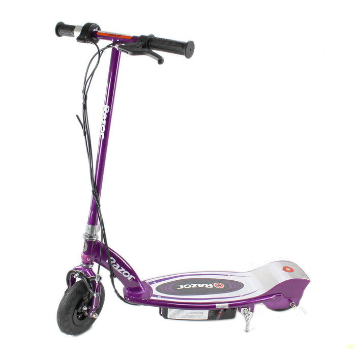 Razor E100 Kids 24 Volt Motorized Electric Powered Scooters, Black & Purple