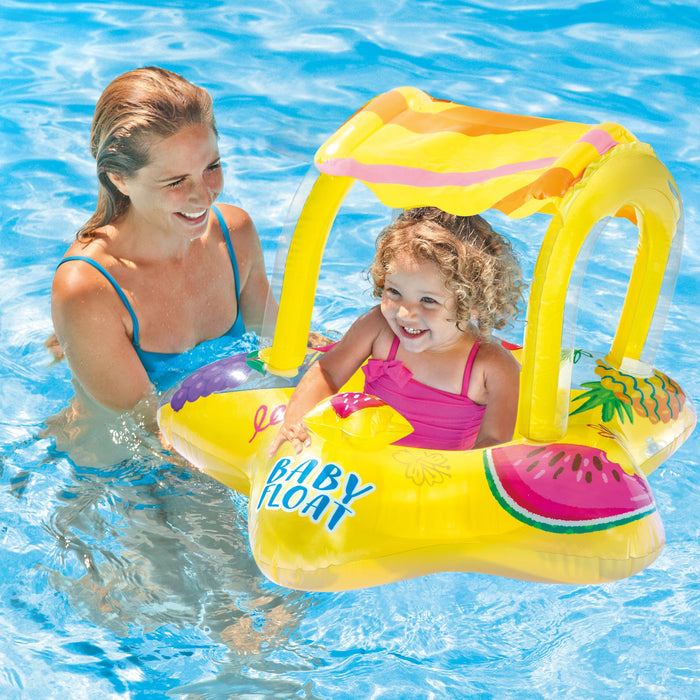 Intex 56573EP Outdoor Pool Inflatable Shaded Canopy Starfish Baby Float Raft