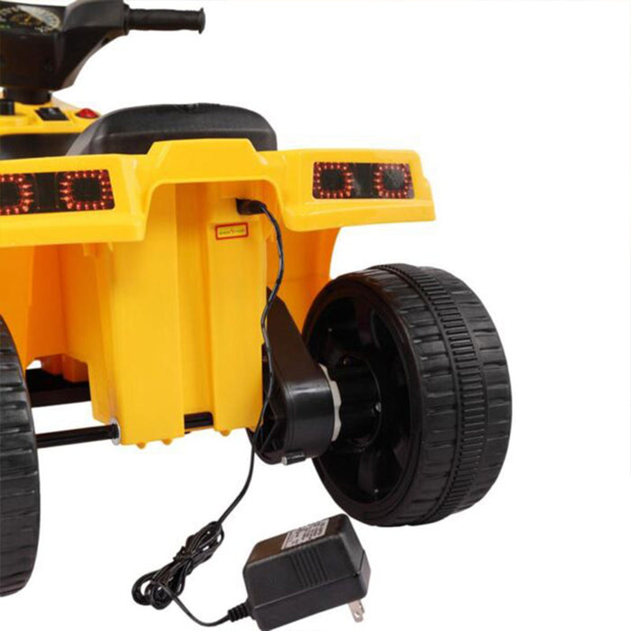 TOBBI 6V Kids Electric Battery Powered Ride On 4 Wheel ATV Quad Vehicle, Yellow