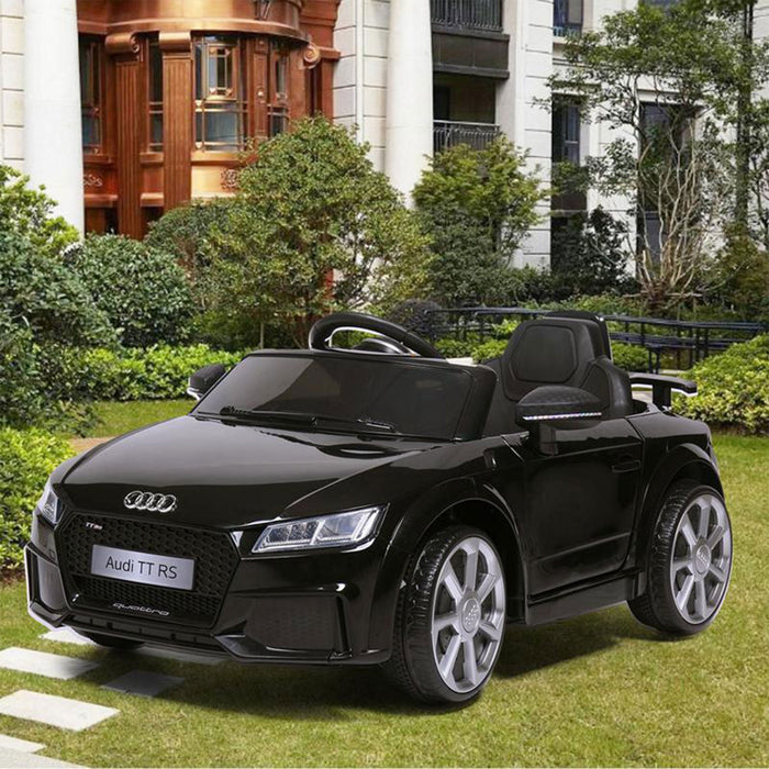 TOBBI 12V Electric Battery Powered Ride On Audi TT RS Toy Car for Kids, Black