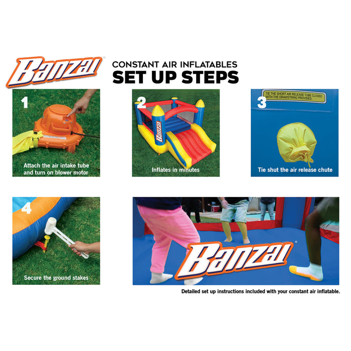 Banzai Battle Bop Combo Pack Gloves & Bumpers, 2 Pair & Cool Canopy Bounce House