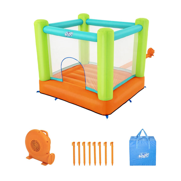 Bestway Jump And Soar Outdoor Indoor Inflatable Bounce House with Air Pump & Bag