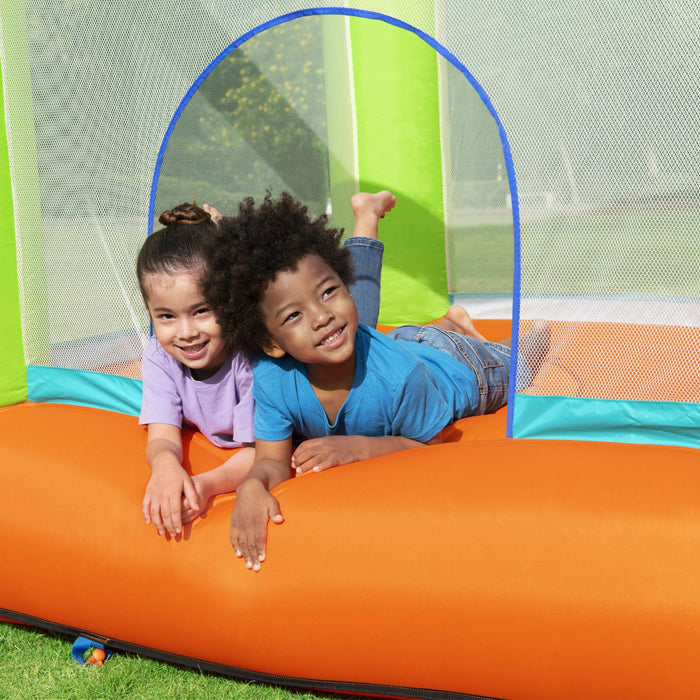 Bestway Jump And Soar Outdoor Indoor Inflatable Bounce House with Air Pump & Bag