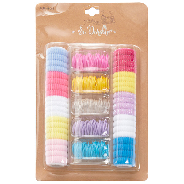 So'dorable 400 Piece Ponyholders and Elastics Set