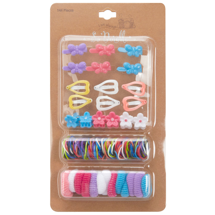 So'dorable 144 Piece Ponyholders and Clips Set