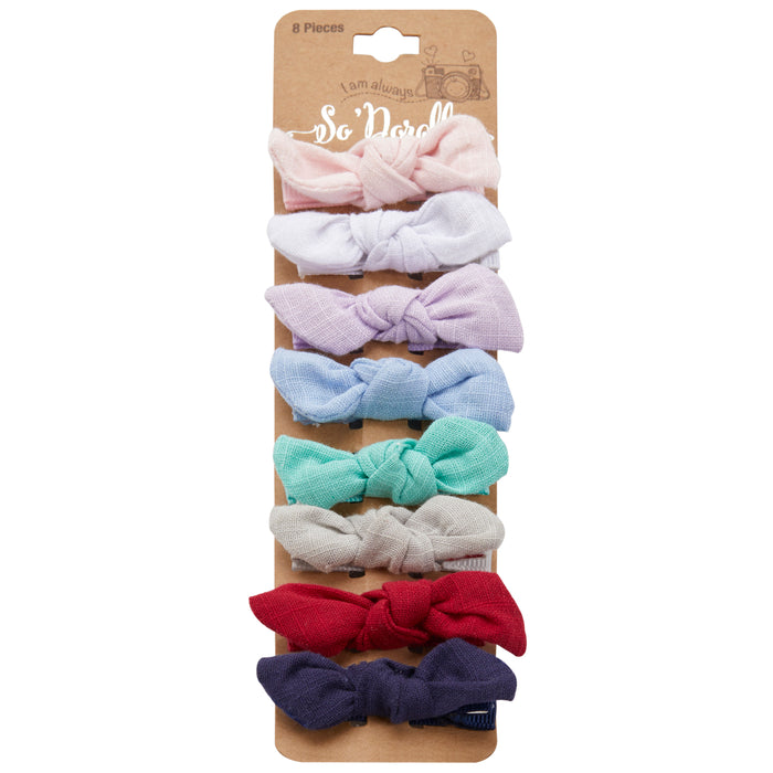 So'dorable 8 Piece Knot Bow Clip Multipack