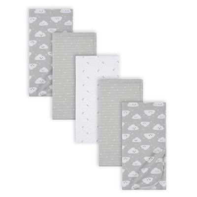 Gerber 5-Pack Baby Neutral Flannel Receiving Blankets - Coulds