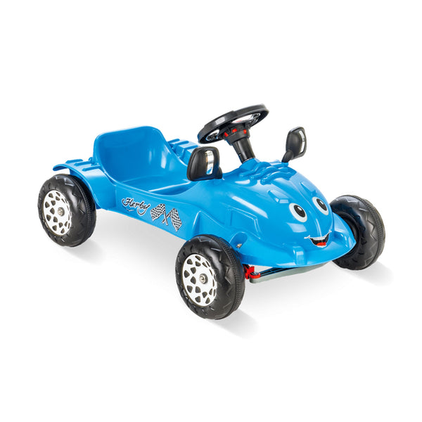 Pilsan 07 302B Herby Pedal Car w/ Moving Mirrors and Horn for Ages 3 & Up, Blue