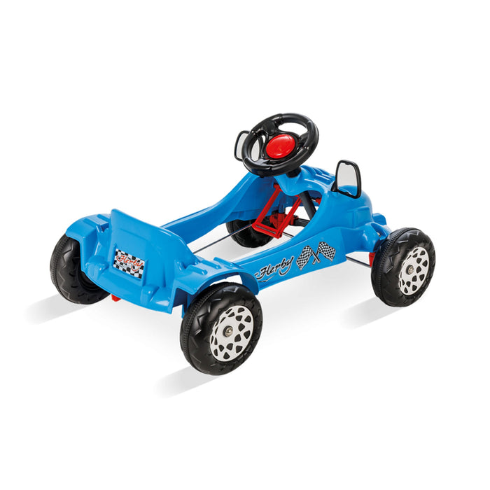 Pilsan 07 302B Herby Pedal Car w/ Moving Mirrors and Horn for Ages 3 & Up, Blue