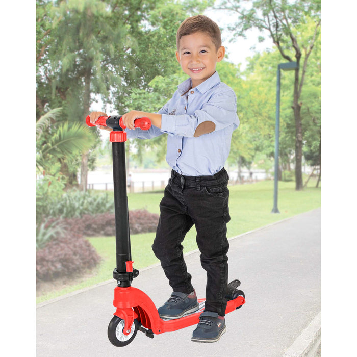 Pilsan 07-360 Children's Outdoor Ride-On Toy Sport Scooter for Ages 6+, Red