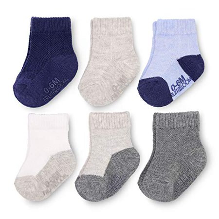 Fruit of the Loom 6 Pack Crew Socks in Breath Blue